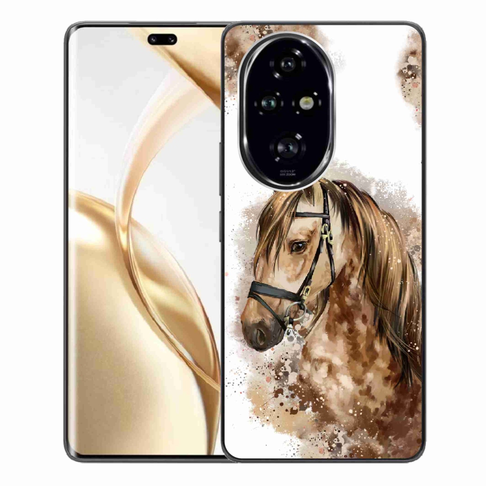 Gelový kryt mmCase na Honor 200 Pro 5G - hnědý kreslený kůň