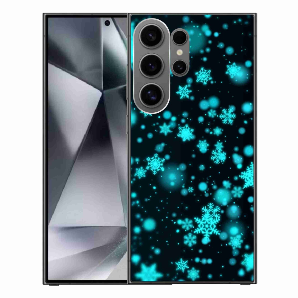 Gelový kryt mmCase na Samsung Galaxy S24 Ultra - sněhové vločky 1