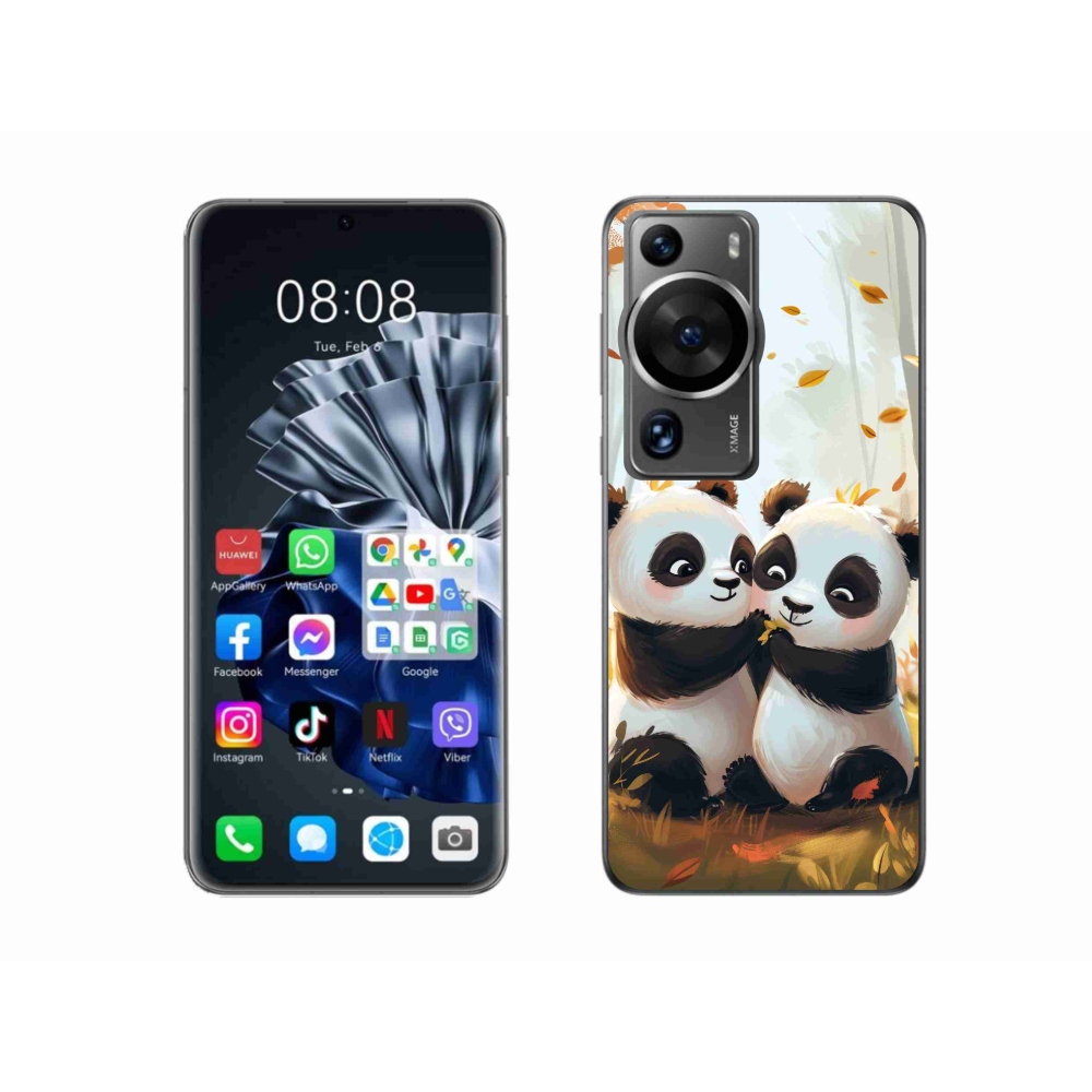 Gelový kryt mmCase na Huawei P60 Pro - pandy