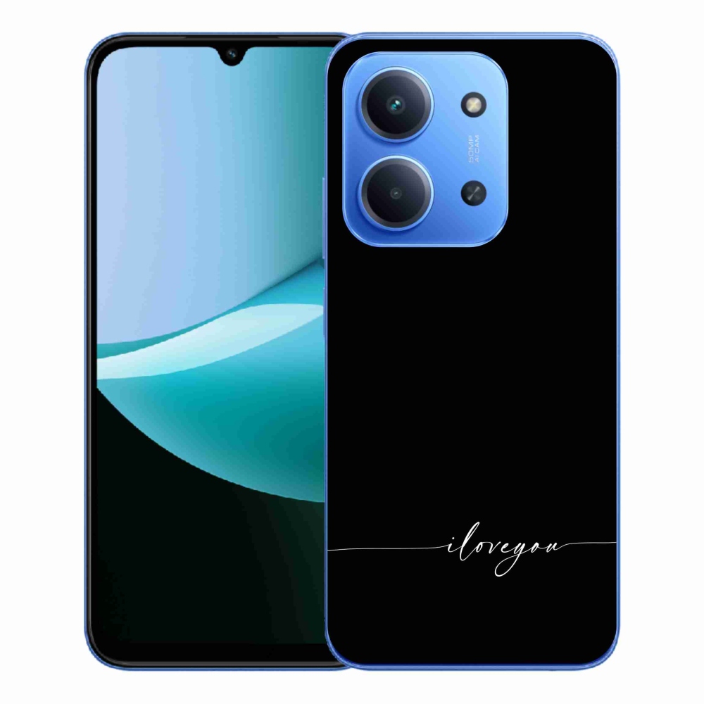Gelový kryt mmCase na Xiaomi Redmi 15C 4G/5G (173mm) - I love you černé pozadí