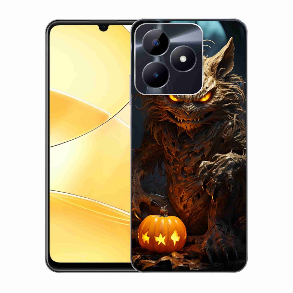 Gelový kryt mmCase na Realme C51/C53 - halloweenská příšera