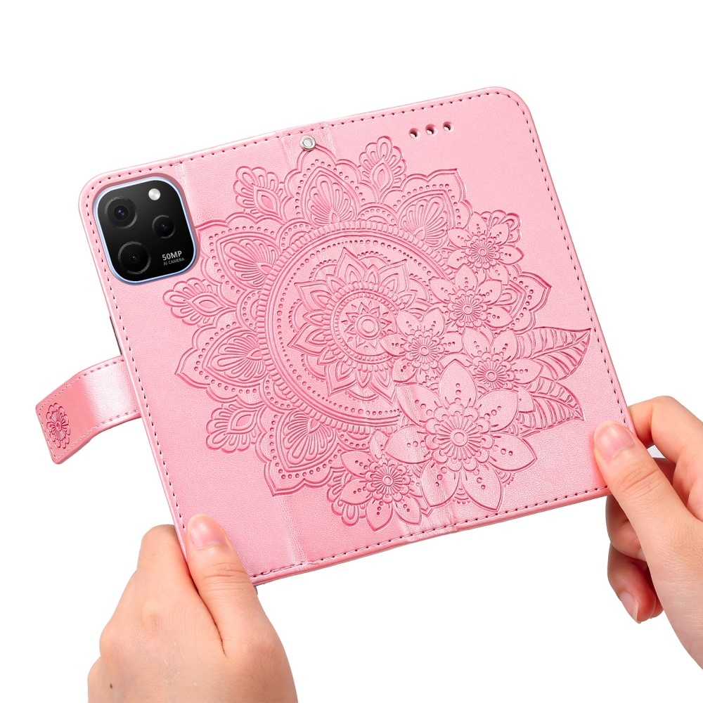Mandala knížkové pouzdro na Huawei Nova Y61 - růžové