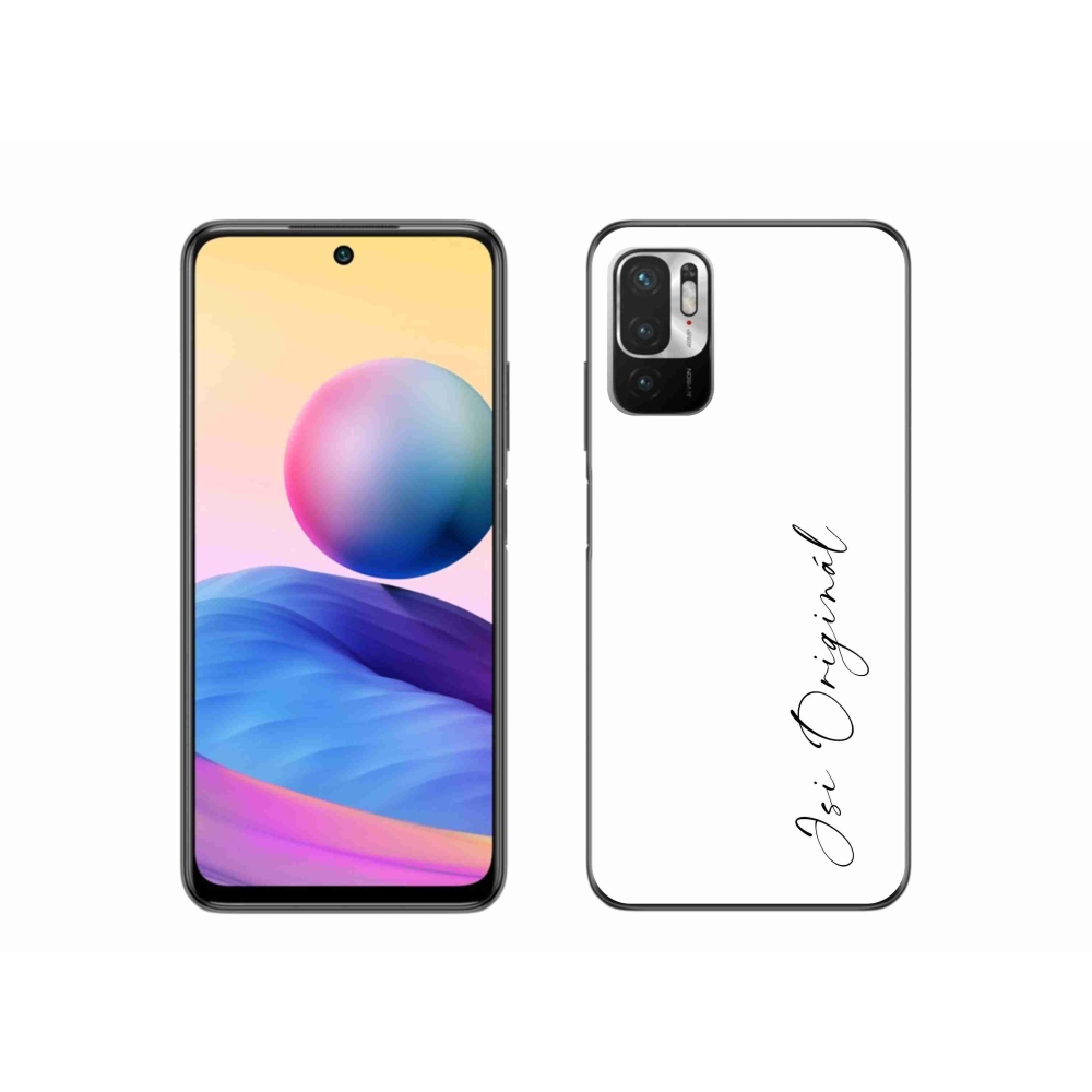 Gelový kryt mmCase na Xiaomi Redmi Note 10 5G - jsi originál bílé pozadí