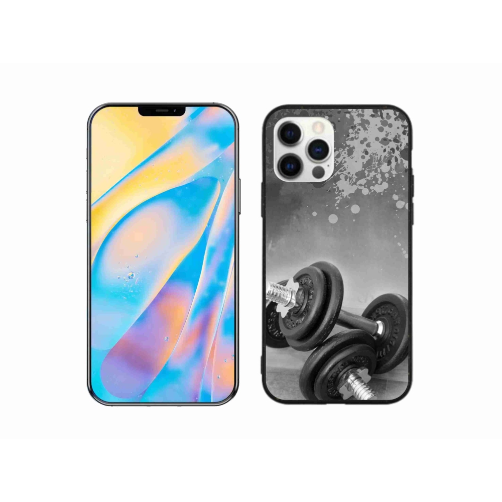 Gelový kryt mmCase na iPhone 12 - činky 1