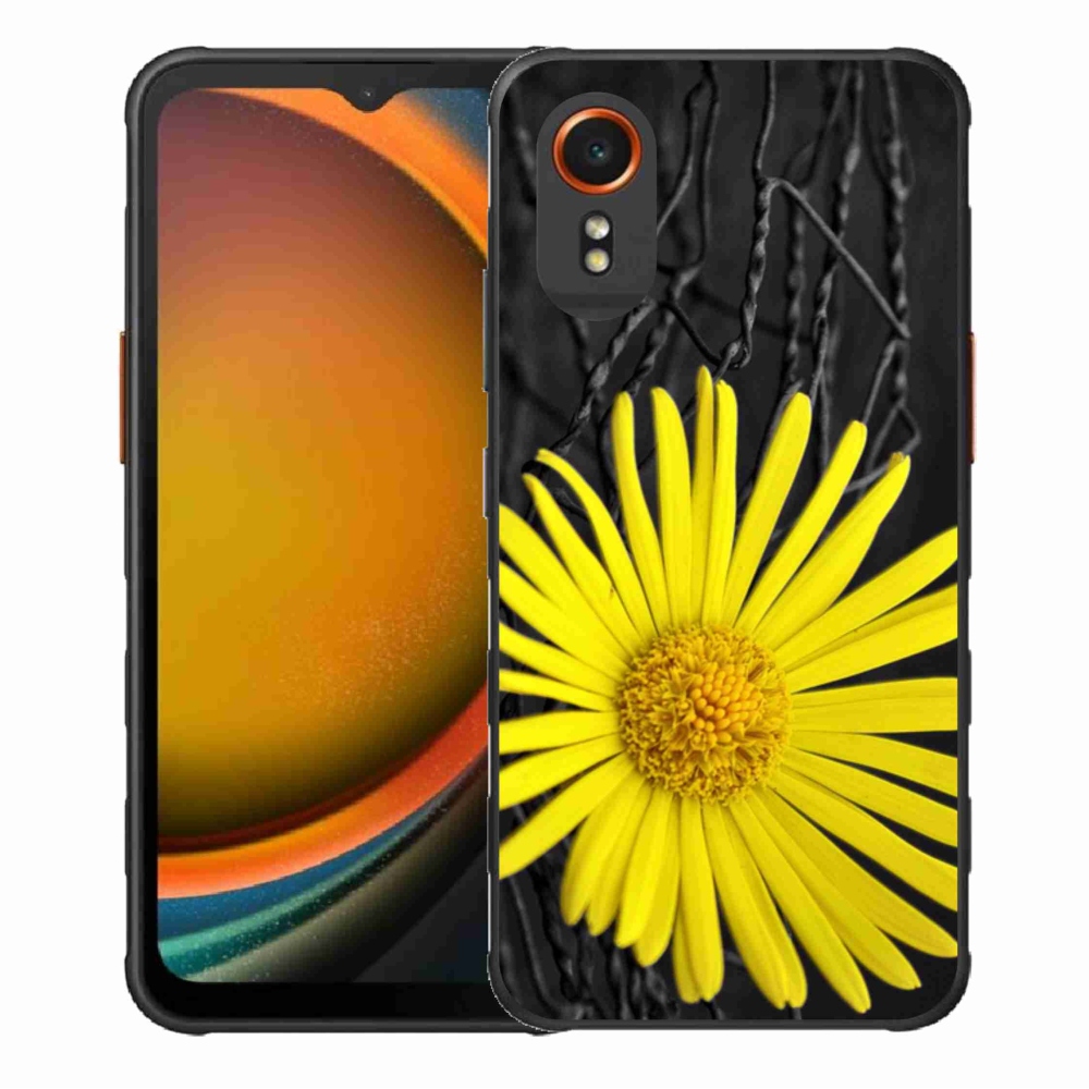 Gelový kryt mmCase na Samsung Galaxy Xcover 7 - žlutá květina