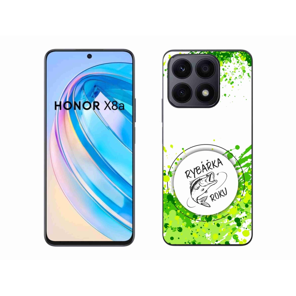 Gelový kryt mmCase na Honor X8a - rybářka roku bílé pozadí
