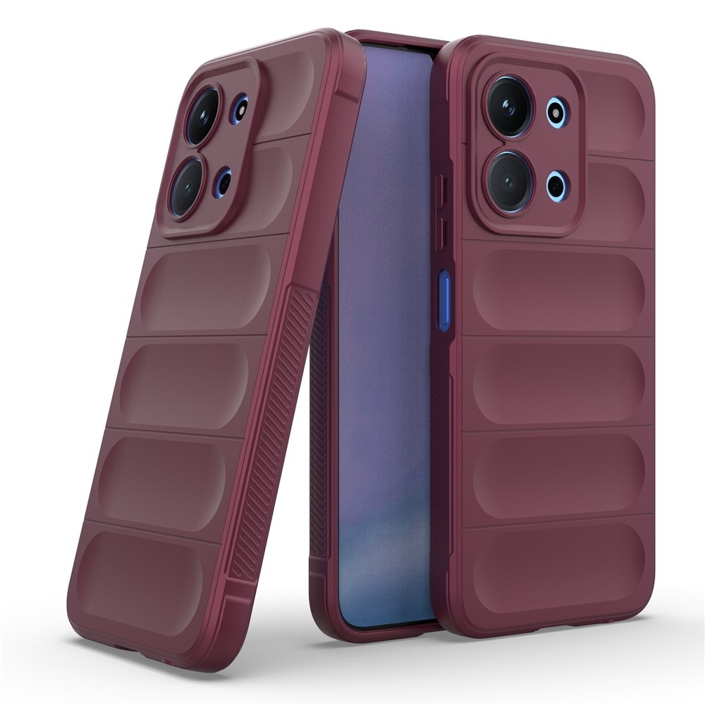 Rugg odolný gelový obal na Xiaomi Redmi 15C 4G (171mm)/Poco C85 4G (171mm) - vínový