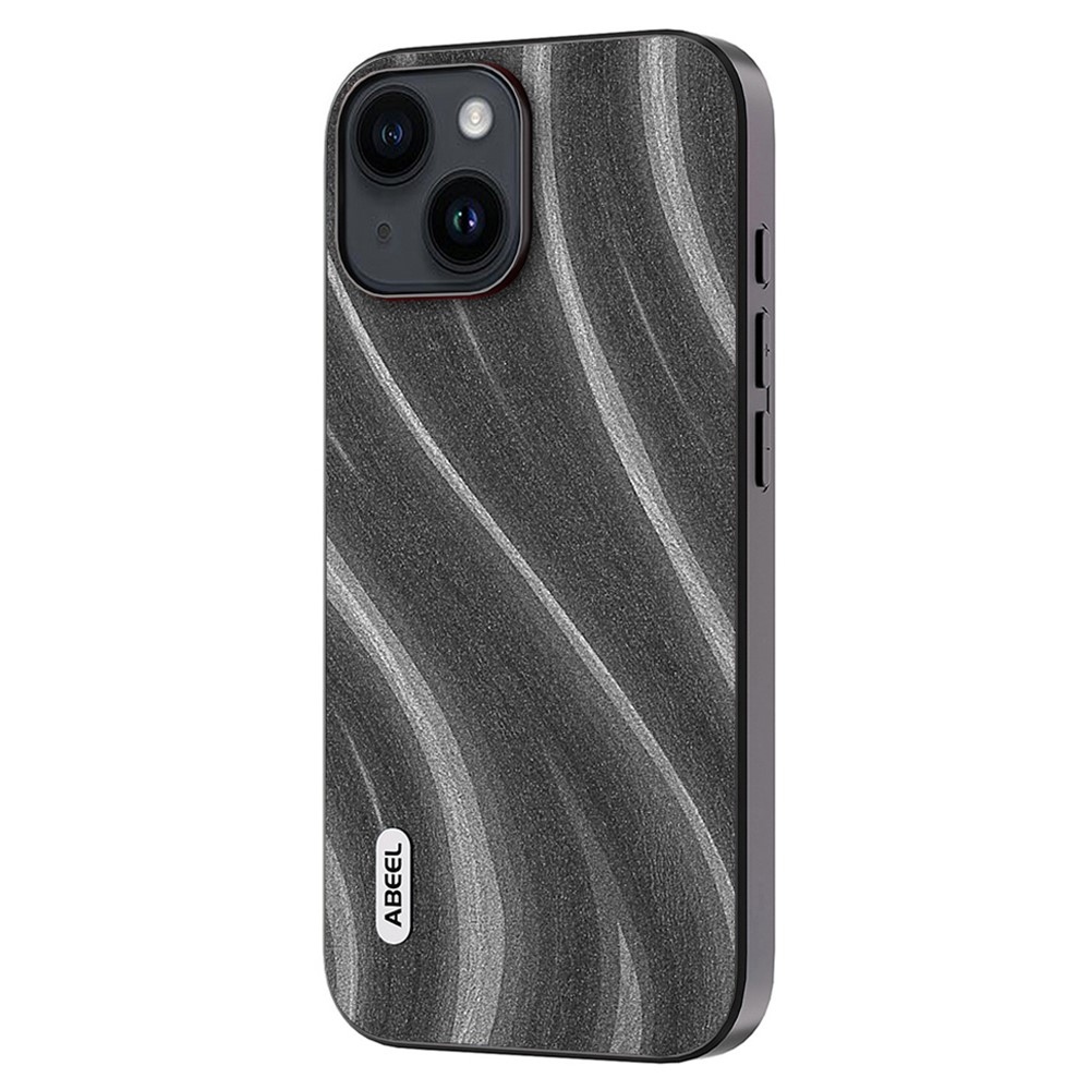 ABEEL Milky gelový obal s pevnými zády na iPhone 15 Plus - šedý