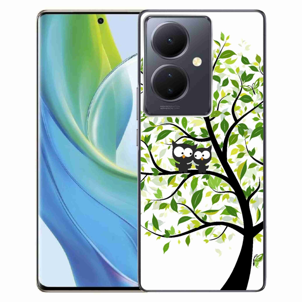 Gelový kryt mmCase na Vivo V29 Lite 5G - sovičky na stromě