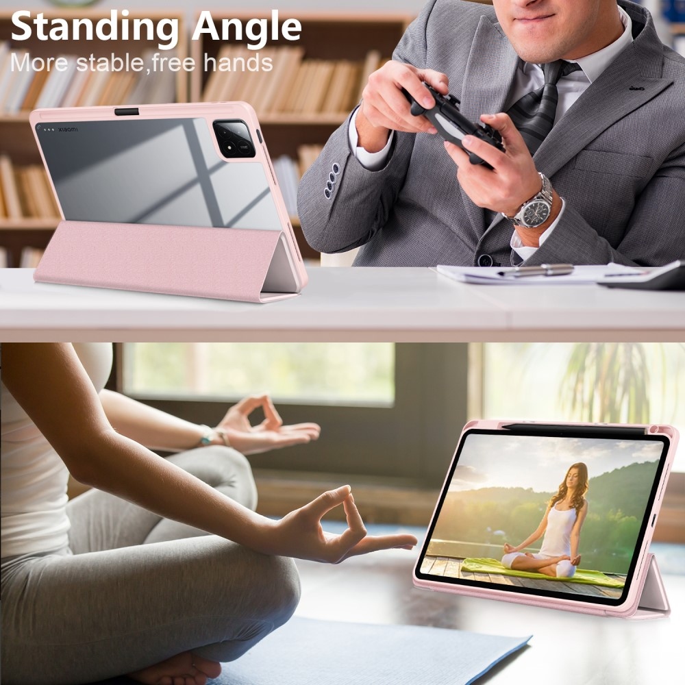 Case chytré zavírací pouzdro na tablet Xiaomi Pad 6S Pro - růžové