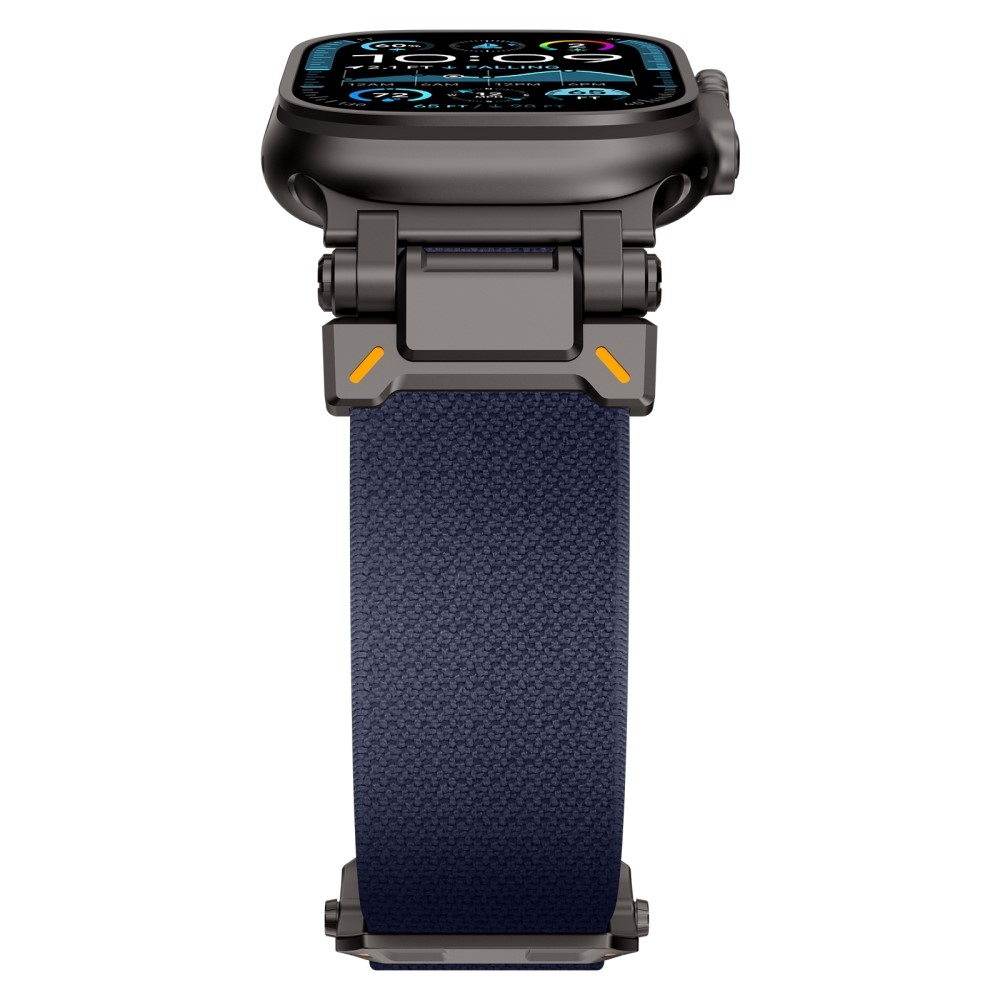 Metal nylonový řemínek na Apple Watch Ultra/Ultra 2 49mm/SE/SE 2022/2023 44mm/10 46mm/9/8/7 45mm/6/5/4 44mm/3/2/1 42 mm - modrý