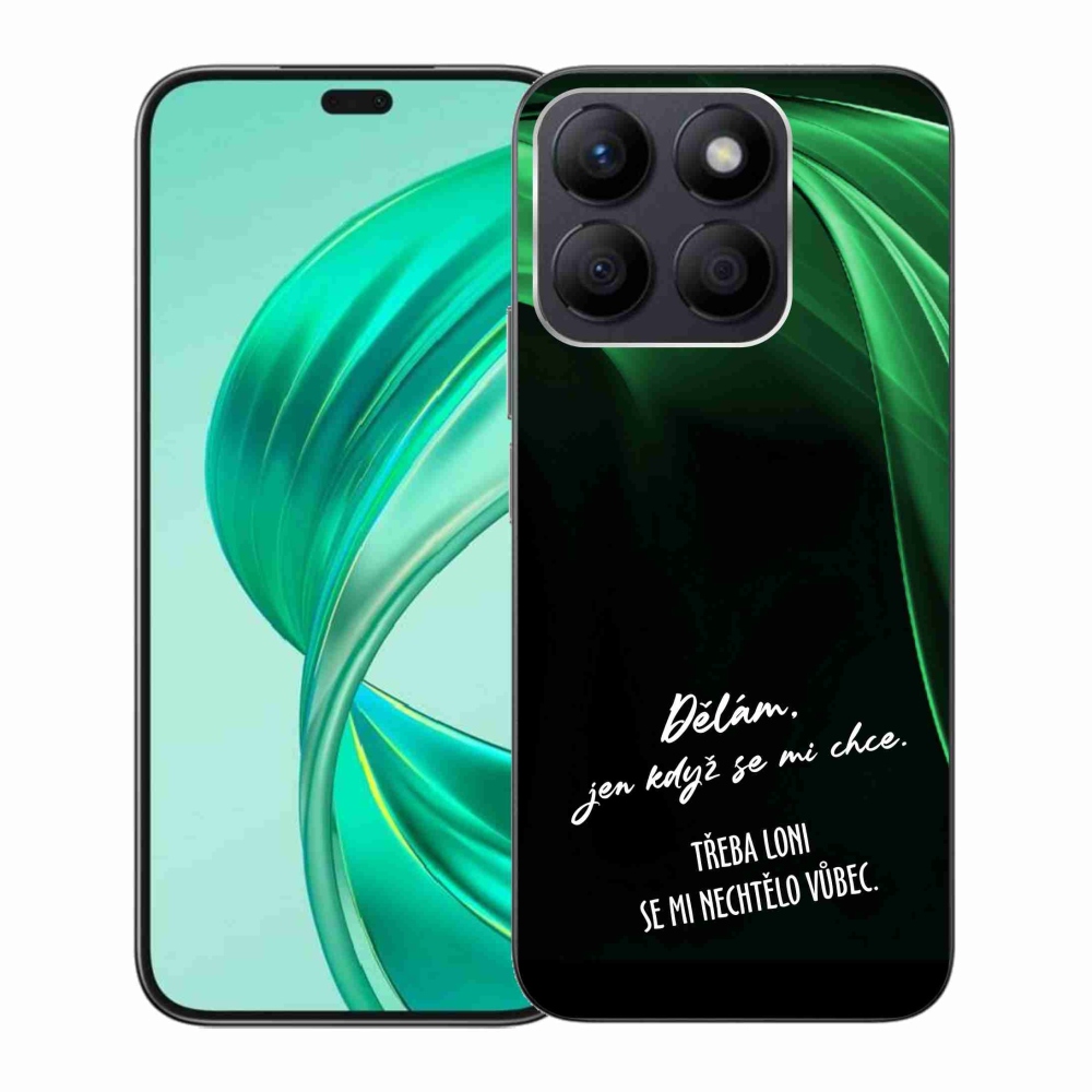 Gelový kryt mmCase na Honor X8b - vtipný text 12 černé pozadí
