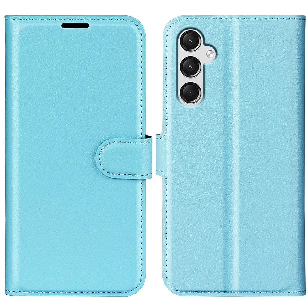 Litchi knížkové pouzdro na Samsung Galaxy A25 5G - modré