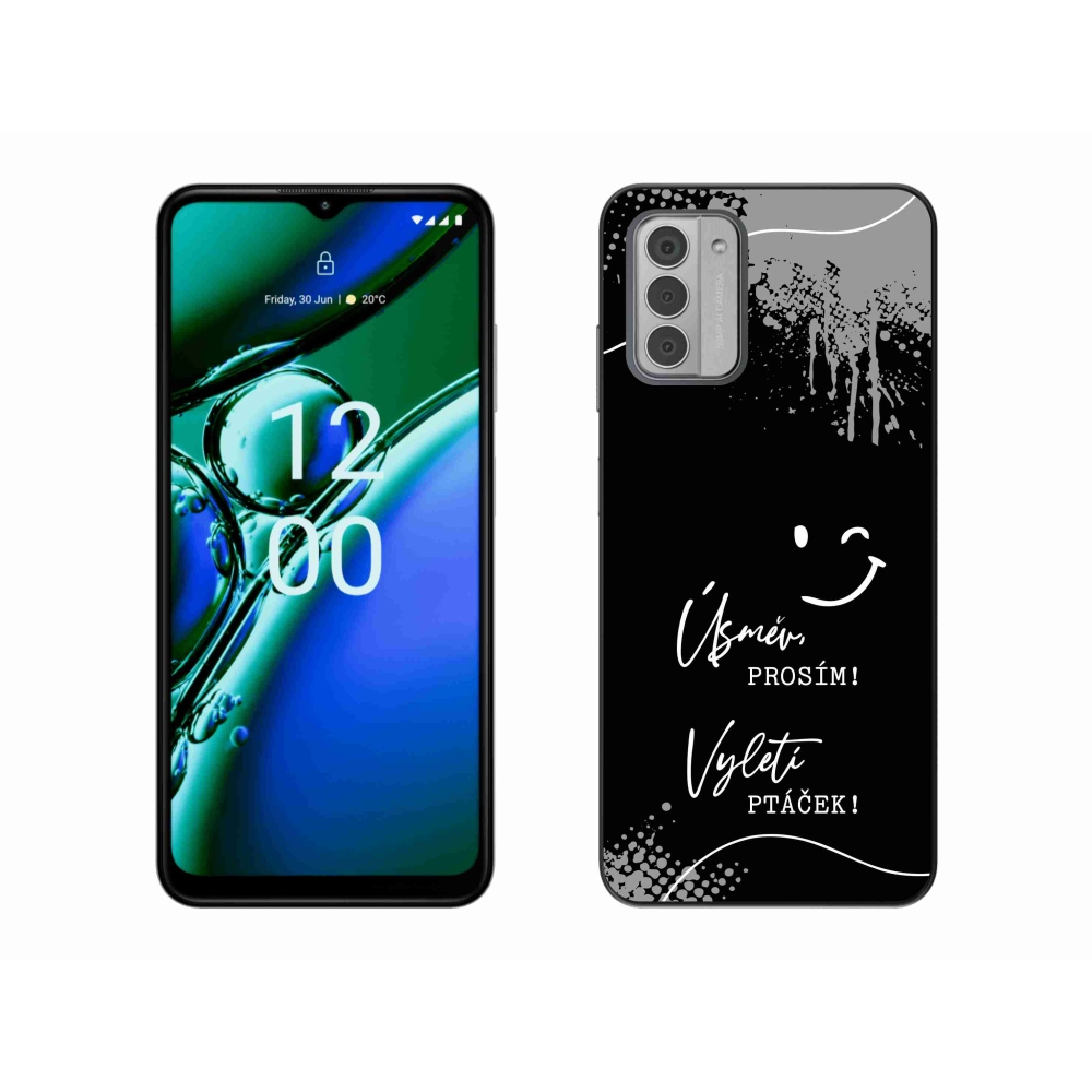 Gelový kryt mmCase na Nokia G42 - vtipný text 4 černé pozadí