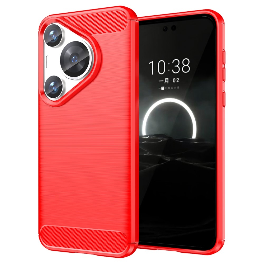 Carbon odolný gelový obal na Huawei Pura 70 Pro - červený