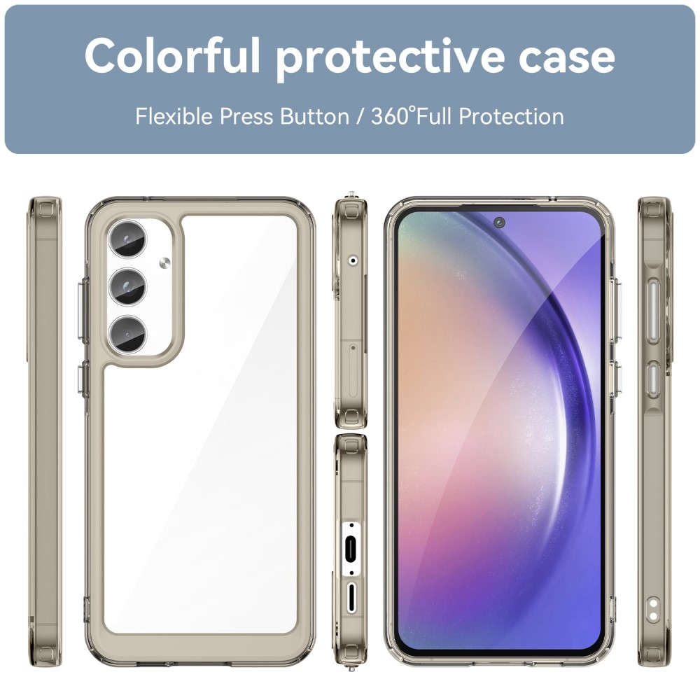 Gelový obal s pevnými zády na Samsung Galaxy A55 5G - šedý
