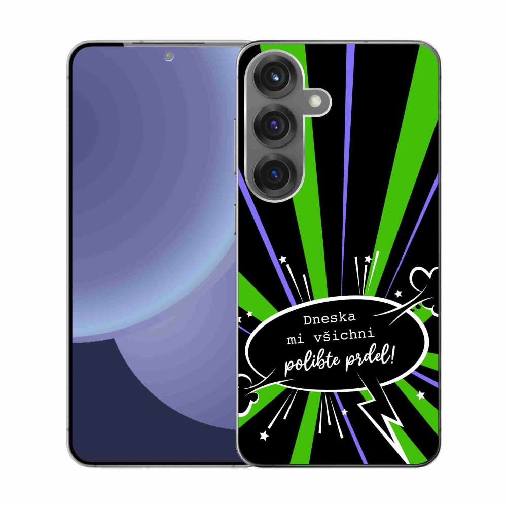 Gelový kryt mmCase na Samsung Galaxy S25 - vtipný text 15 černé pozadí