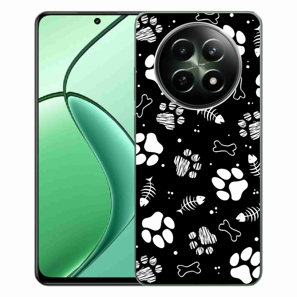 Gelový kryt mmCase na Realme 12 5G/12x 5G - psí tlapky