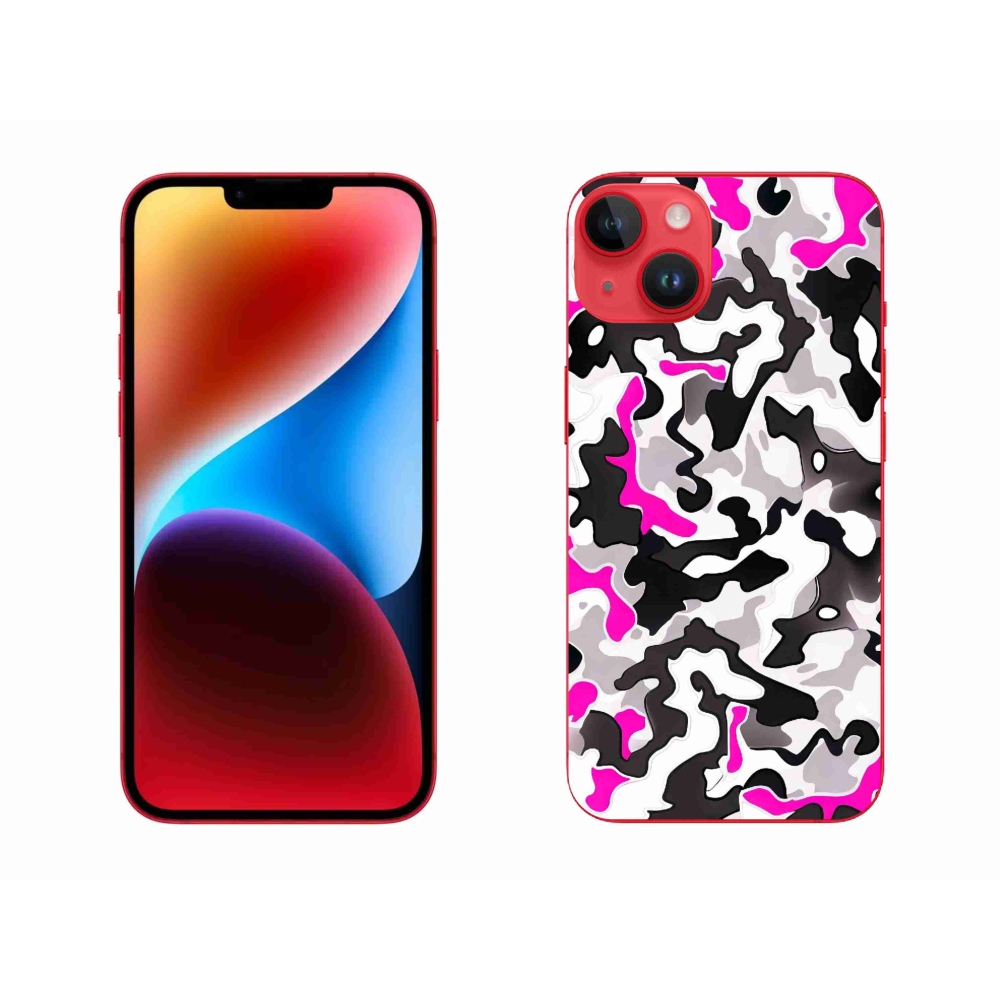 Gelový kryt mmCase na iPhone 14 Plus - maskáčový vzor 5