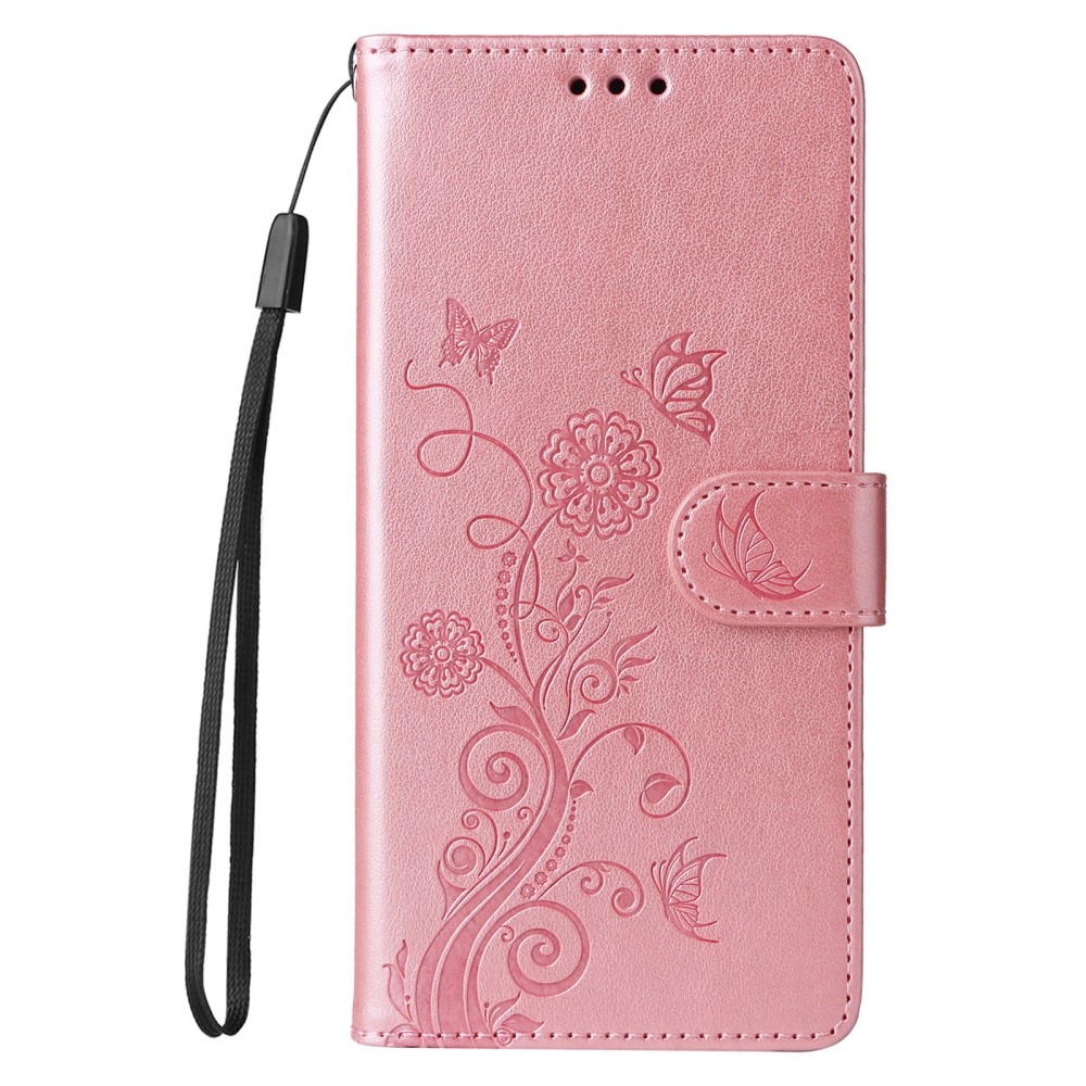 Flowery knížkové pouzdro na Xiaomi Poco X7 Pro 5G - růžové