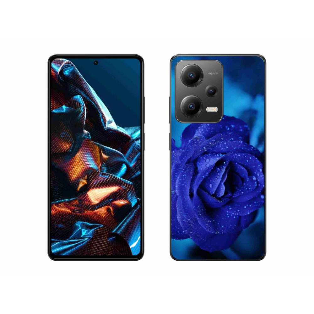 Gelový obal mmCase na mobil Xiaomi Redmi Note 12 Pro 5G - modrá růže