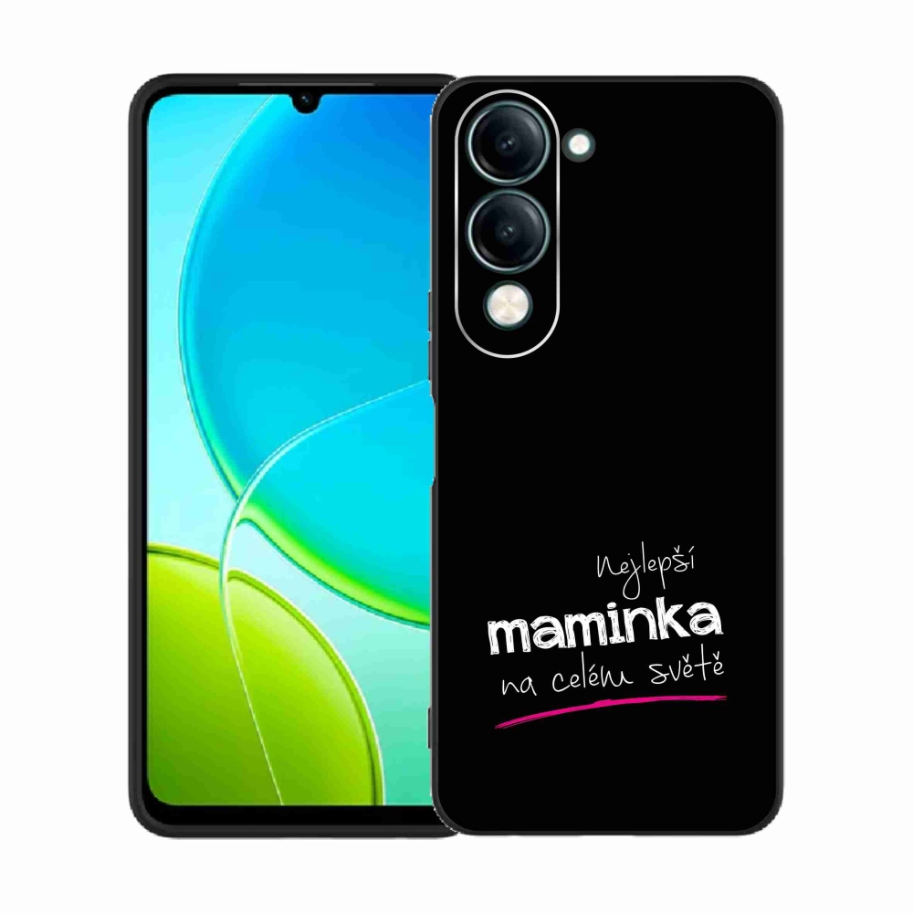Gelový kryt mmCase na Vivo Y29s 5G - nejlepší maminka 4 černé pozadí