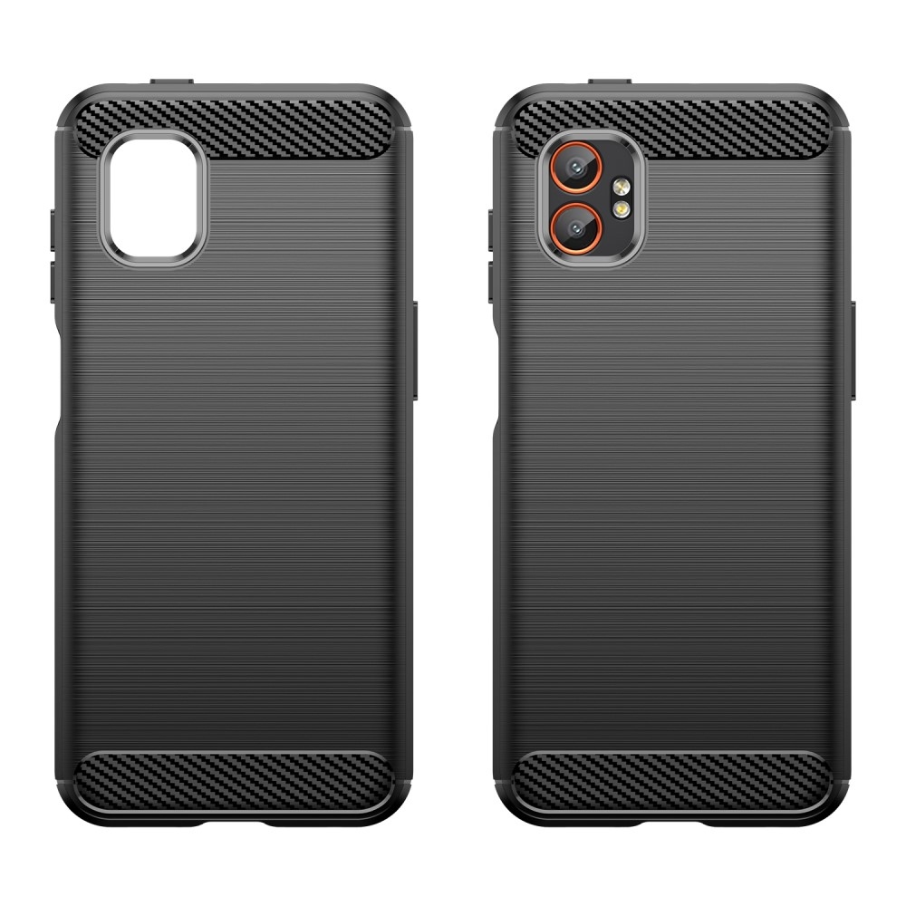 Carbon odolný gelový obal na Samsung Galaxy Xcover 7 Pro - černý