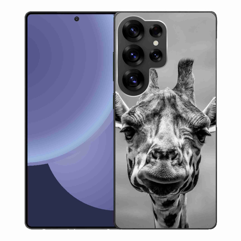 Gelový kryt mmCase na Samsung Galaxy S25 Ultra - černobílá žirafa