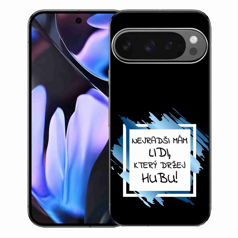 Gelový kryt mmCase na Google Pixel 9 Pro XL - vtipný text 7 bíločerné pozadí