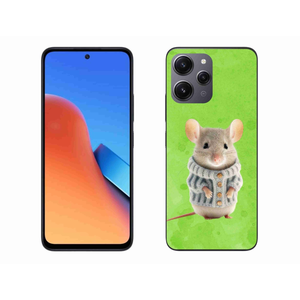 Gelový kryt mmCase na Xiaomi Redmi 12 - myška ve svetru