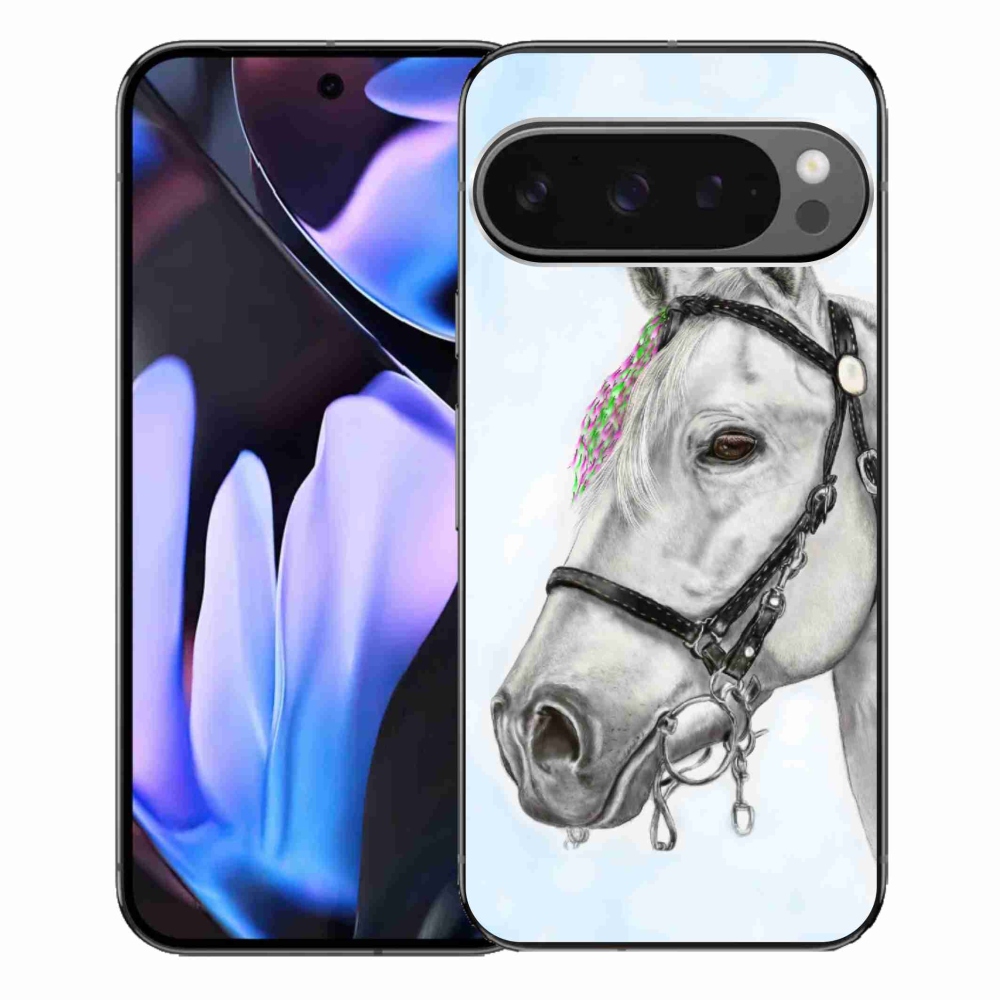 Gelový kryt mmCase na Google Pixel 9 Pro XL - bílý kůň 1