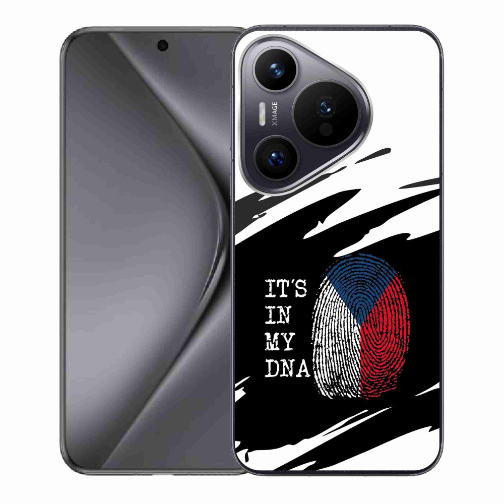 Gelový kryt mmCase na Huawei Pura 70 - vlajka otisk prstu černobílé pozadí