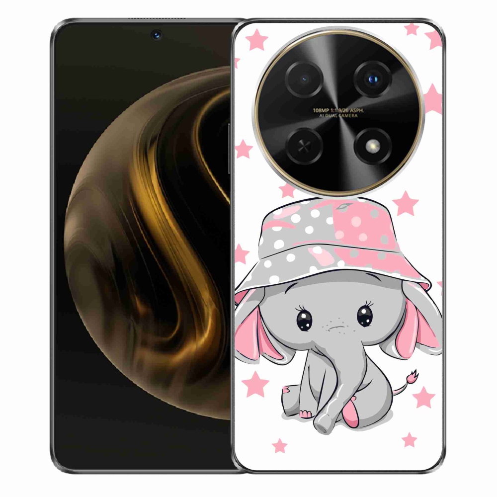 Gelový kryt mmCase na Huawei Nova 12i - růžový slon
