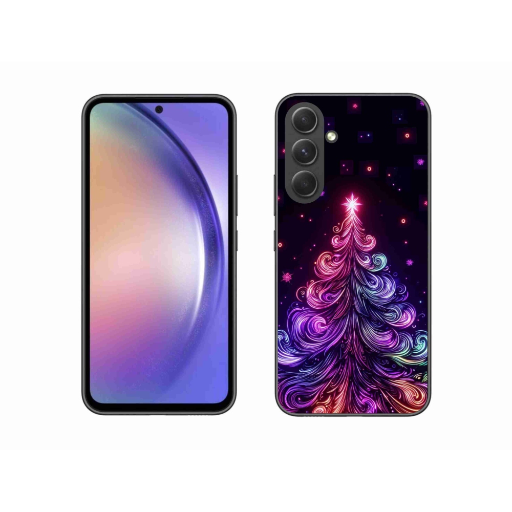 Gelový kryt mmCase na Samsung Galaxy A54 5G - neonový vánoční stromek 1