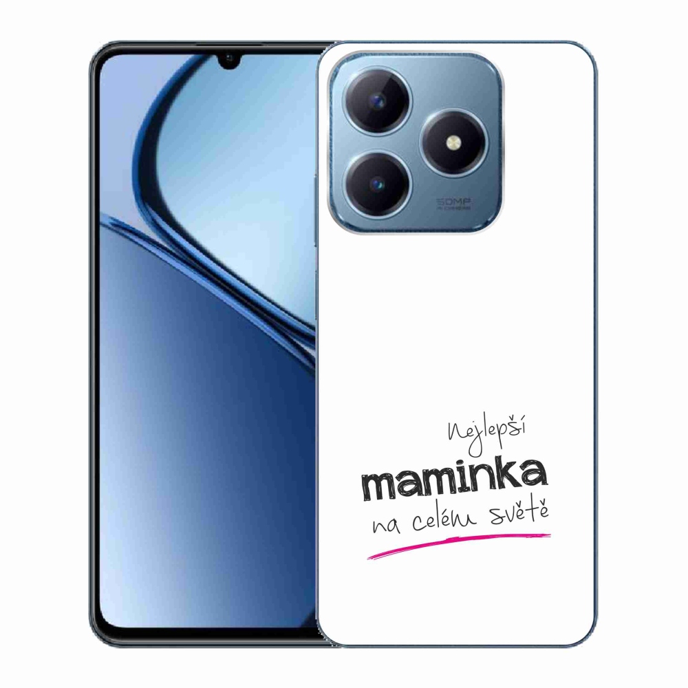 Gelový kryt mmCase na Realme C63 - nejlepší maminka 4 bílé pozadí
