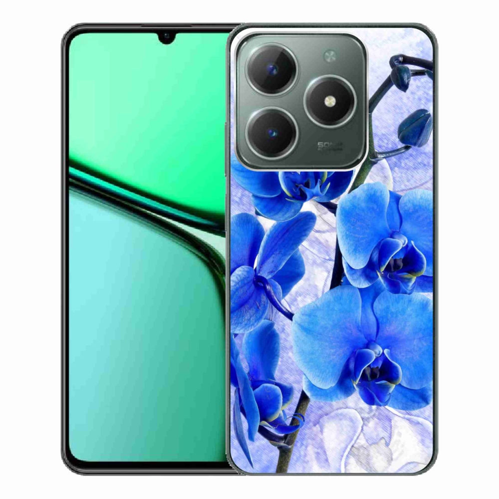 Gelový kryt mmCase na Realme C61 - modré květy