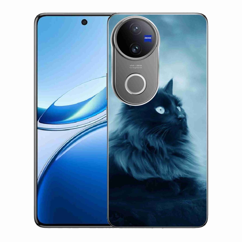 Gelový kryt mmCase na Vivo V50 5G - černá kočka 1