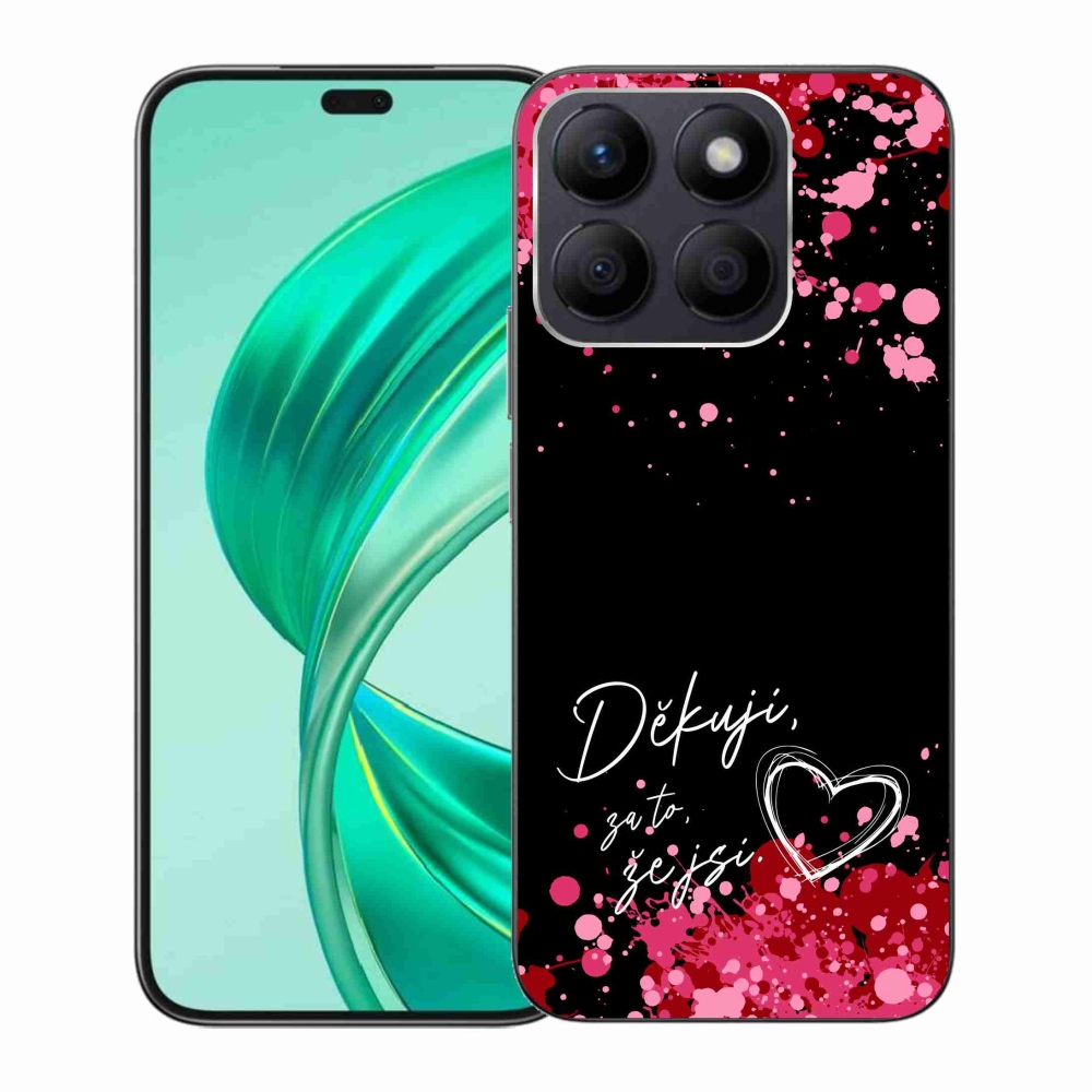 Gelový kryt mmCase na Honor X8b - zamilovaný text 2 černé pozadí