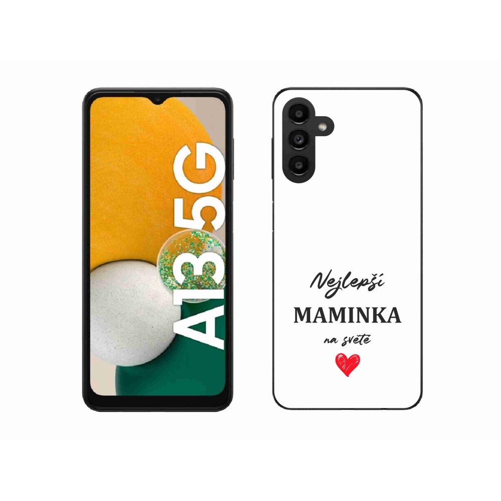 Gelový kryt mmCase na Samsung Galaxy A13 5G - nejlepší maminka 1 bílé pozadí