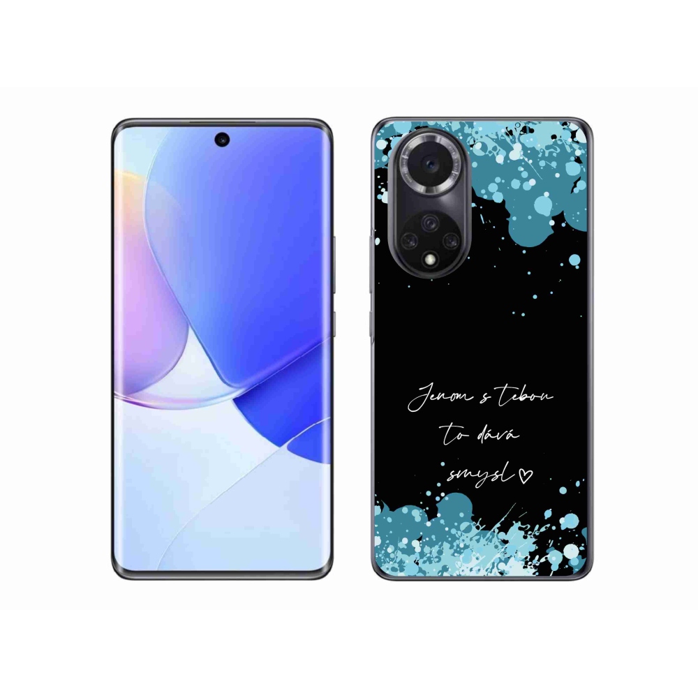 Gelový kryt mmCase na Huawei Nova 9 - zamilovaný text černé pozadí