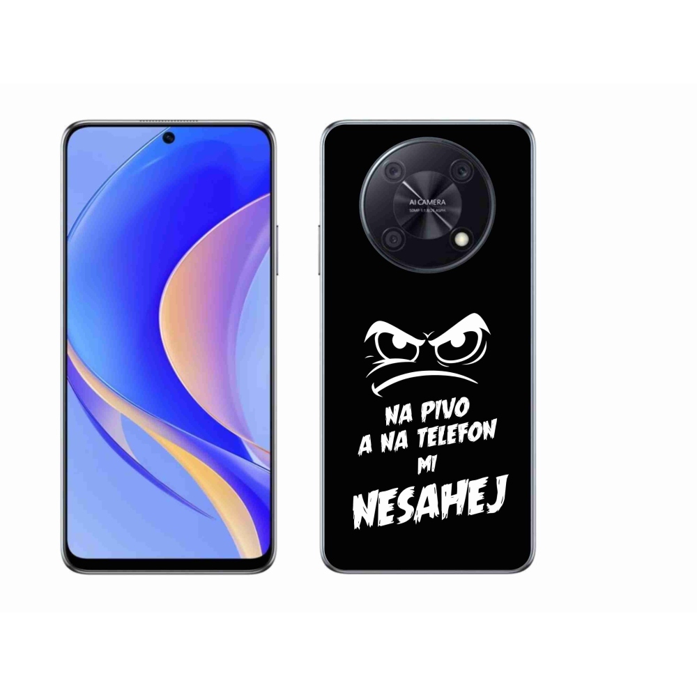 Gelový kryt mmCase na Huawei Nova Y90 - pivní motiv 2 černé pozadí
