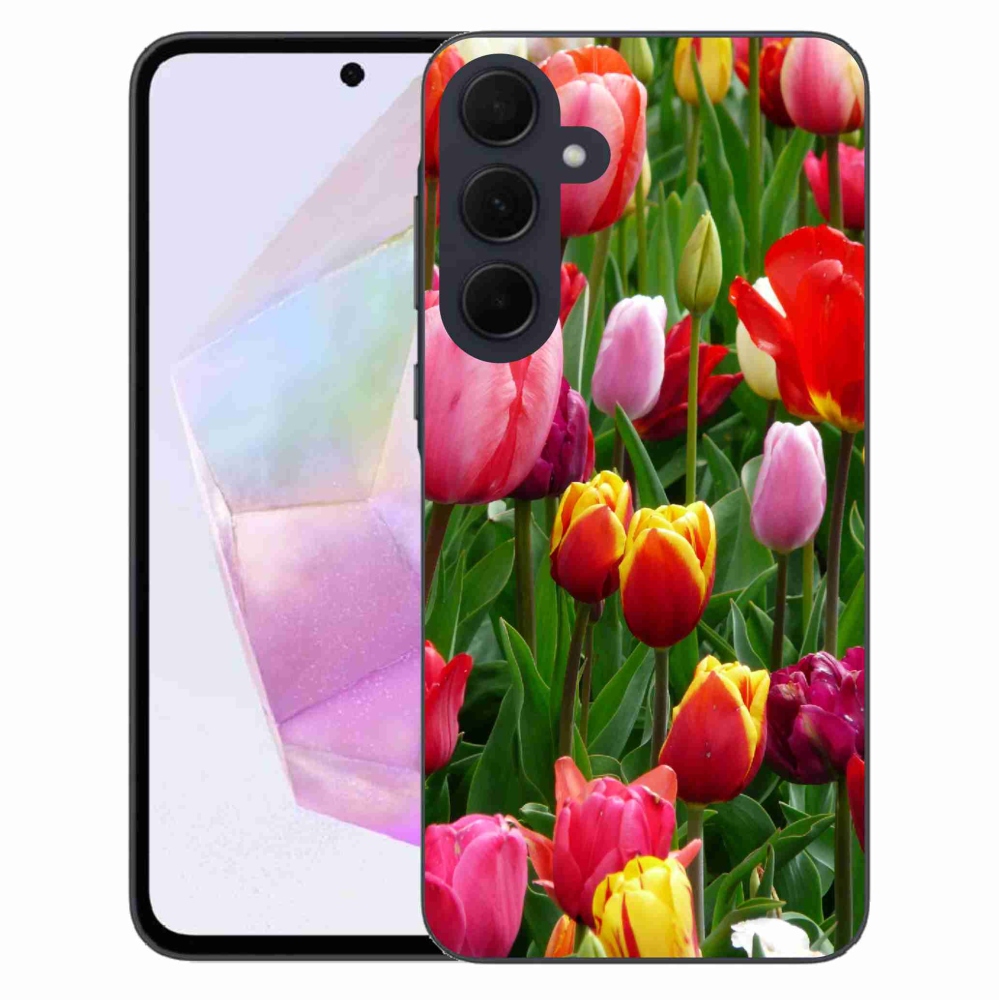 Gelový kryt mmCase na Samsung Galaxy A35 5G - tulipány