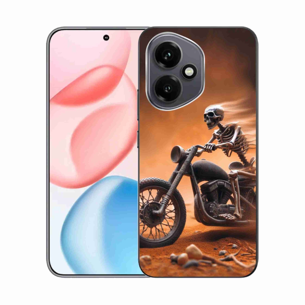 Gelový kryt mmCase na Honor 400 - kostra na motorce