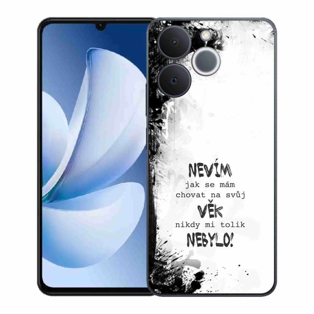 Gelový kryt mmCase na Realme Note 70T - vtipný text 14 bílé pozadí