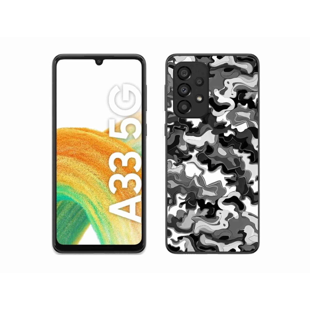 Gelový kryt mmCase na Samsung Galaxy A33 5G - maskáčový vzor 3