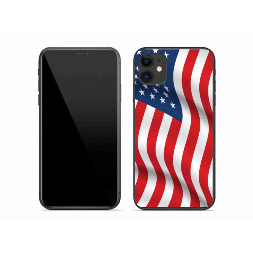 Gelový kryt mmCase na mobil iPhone 11 - USA vlajka
