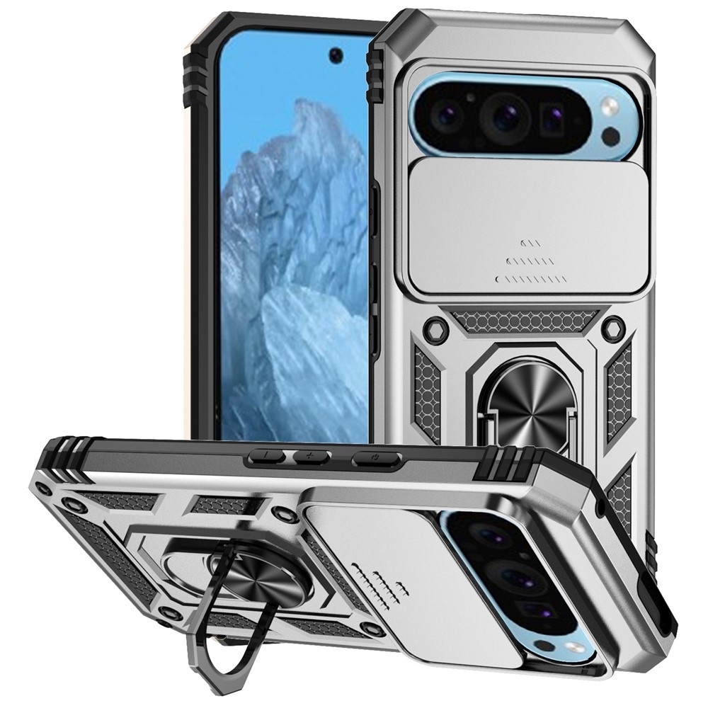 Slide odolný kryt na Google Pixel 10 Pro/Pixel 10/9 Pro/9 - stříbrný
