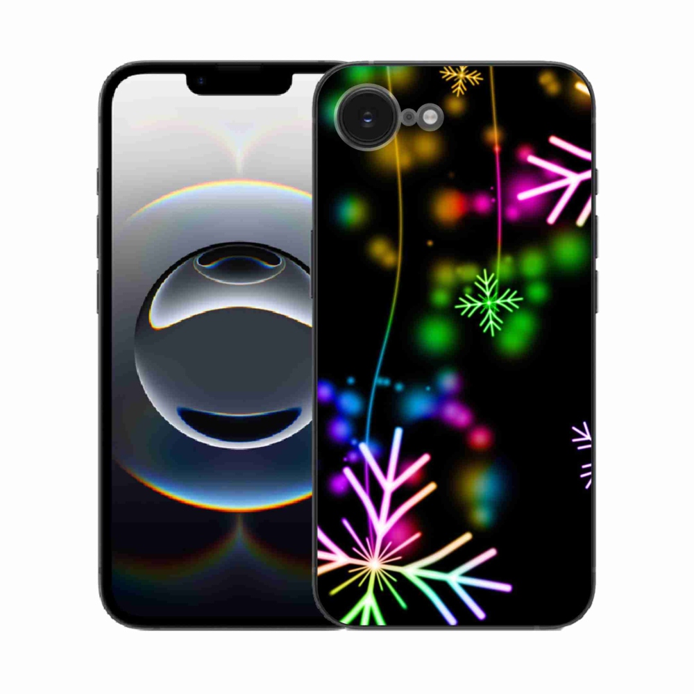 Gelový kryt mmCase na iPhone 16e - barevné vločky