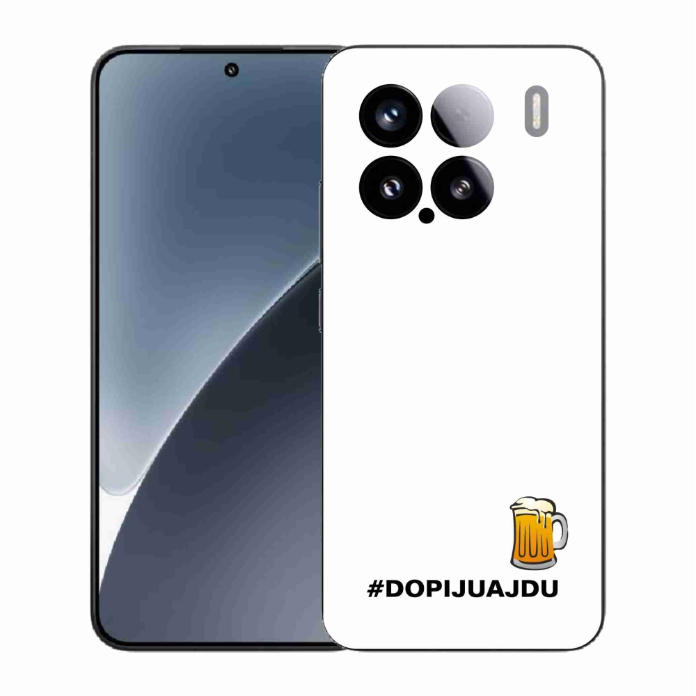 Gelový kryt mmCase na Xiaomi 15 - pivní motiv 1 bílé pozadí