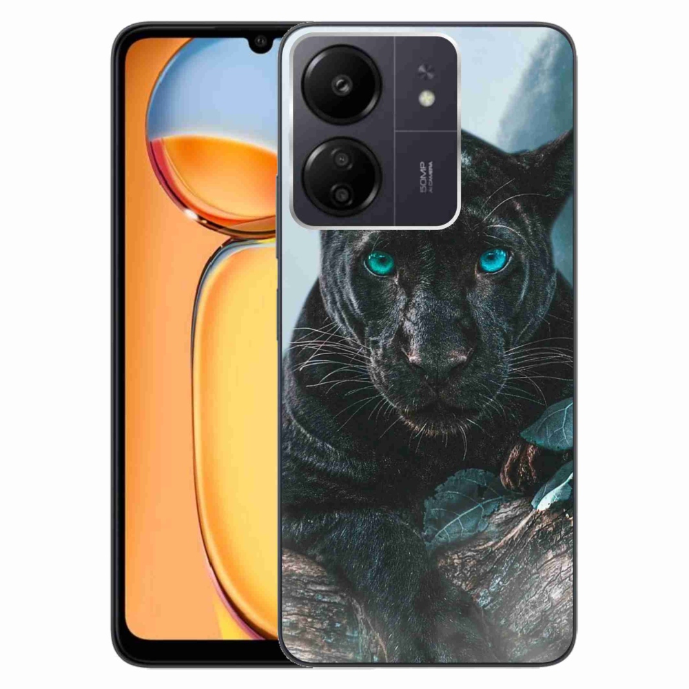 Gelový kryt mmCase na Xiaomi Poco C65/Redmi 13C - černý panter